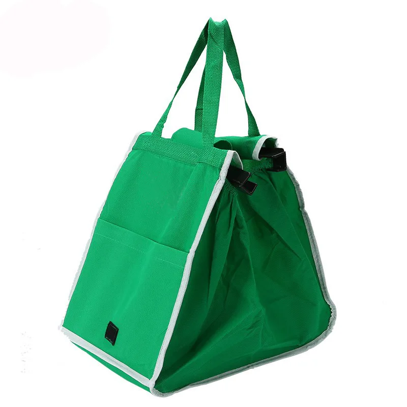 2 хранилище ПК сумки складная сумка многоразовая защелка для коляски в корзину продуктовые покупки