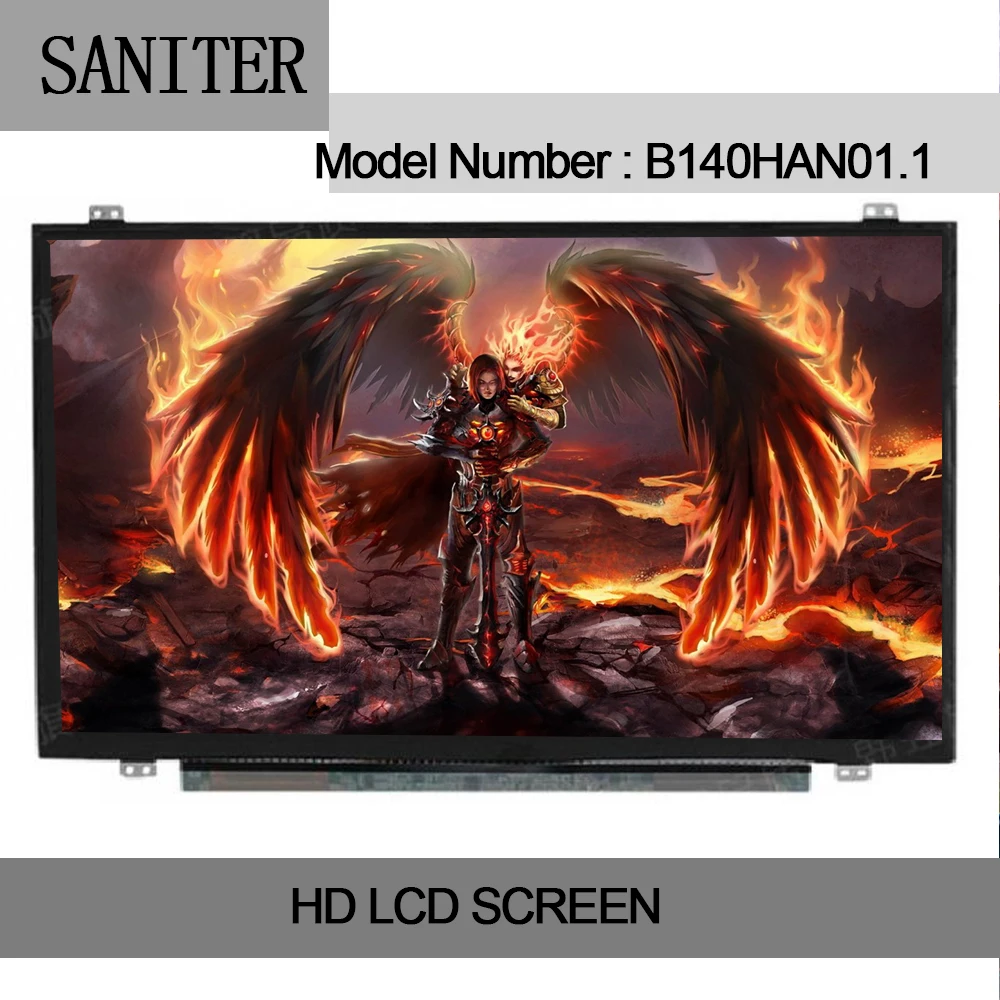 SANITER B140HAN01.1 B140HAN01.0 B140HAN01.2 B140HAN01.3 B140HAN01.7 72% NTSC FHD1920x1080 IPS Type Laptop LCD Screen