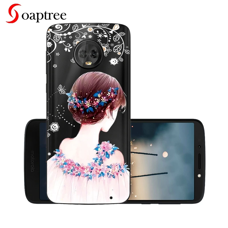 

Silicone Case For Motorola Moto G6 Plus Case Cover Transparent TPU Cover For Moto G6 1S Cases Protection Coque Shell Bumper