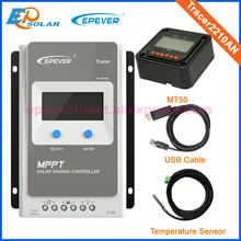 EPEPEVER – contrôleur de Charge MPPT pour panneaux solaires, 12V/24V, LCD, avec USB, capteur de température et compteur MT50 ebox-WIFI-01 BLE, 2210AN, 2206AN, 20A