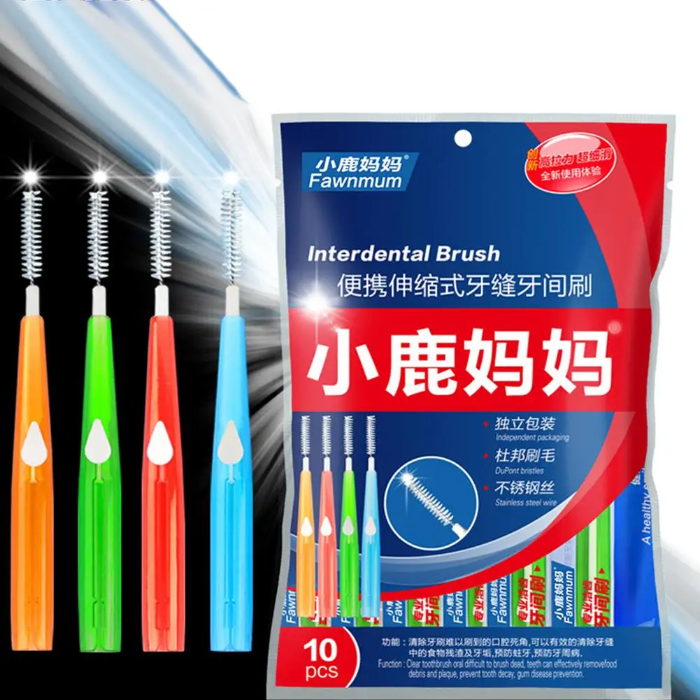 10Pcs Tooth Cleaning Push pull Interdental Brush Toothpicks Dental Oral Hygiene hot sale|Interdental Brush| - AliExpress