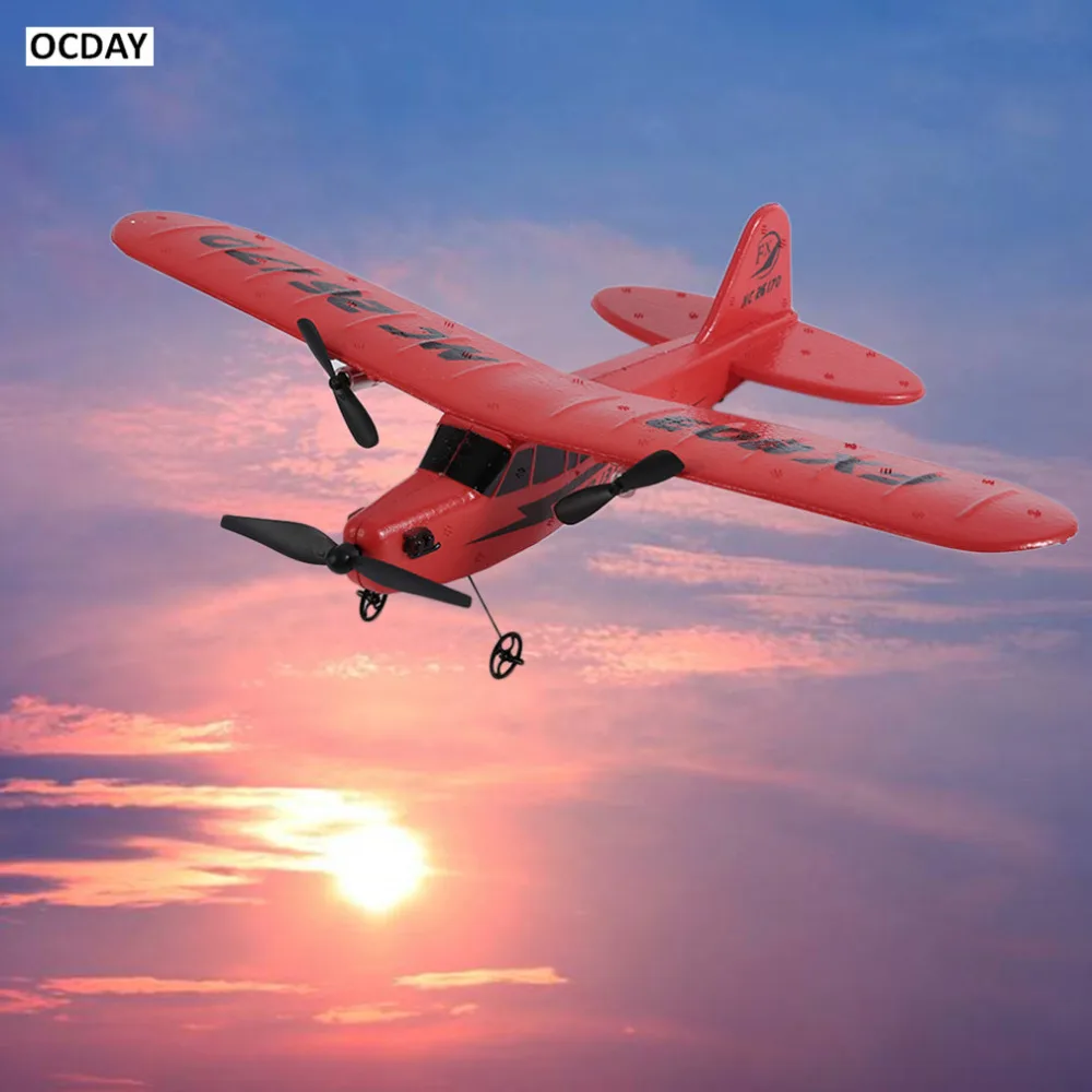 OCDAY FX803 Remote Control RC Plane Glider Aerodone Toy Children Audult 150m Foam Airplane Red Blue Battery RC Drones