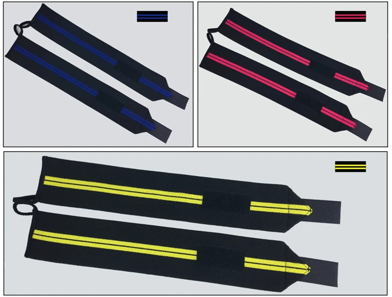 2 шт. регулируемый спортивный браслет эластичные бинты для запястья повязка для тяжелой атлетики Powerlifting Crossfit дышащая поддержка запястья