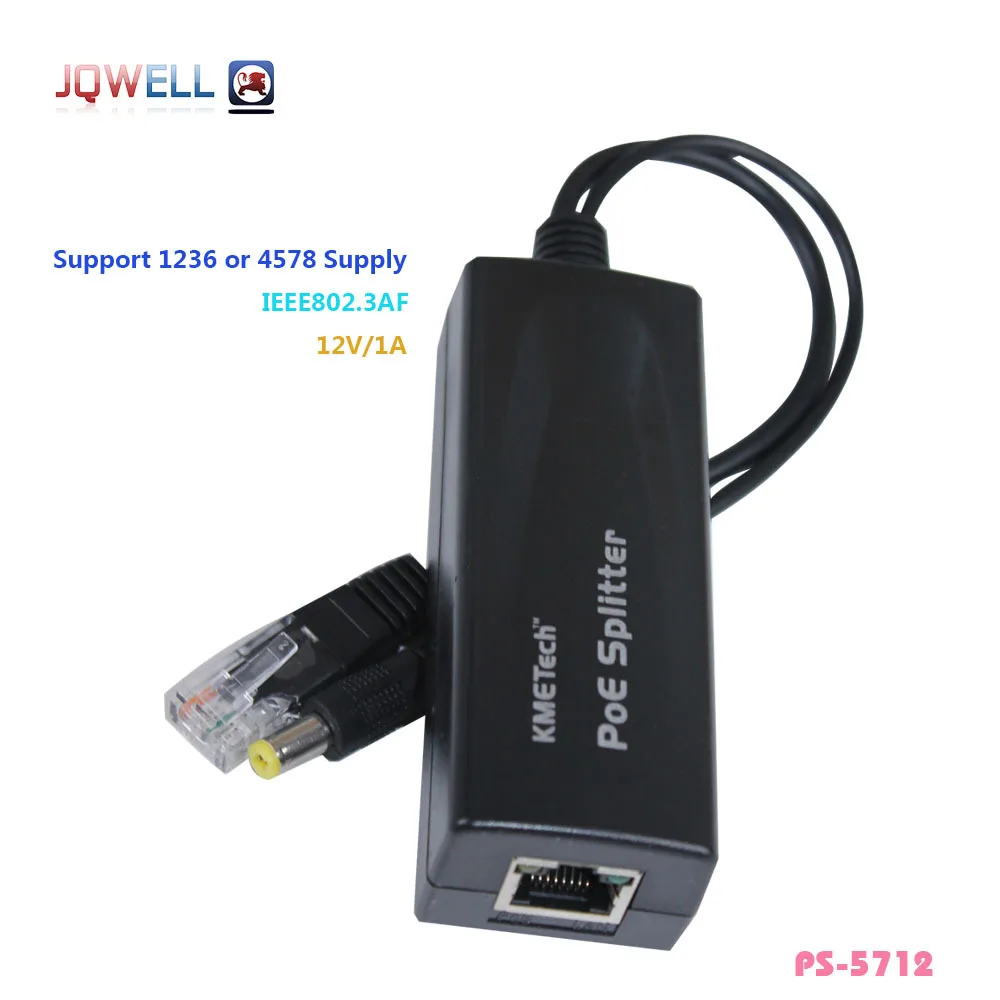 Power passive poe splitter injector for CCTV Camera 12V 1A 10