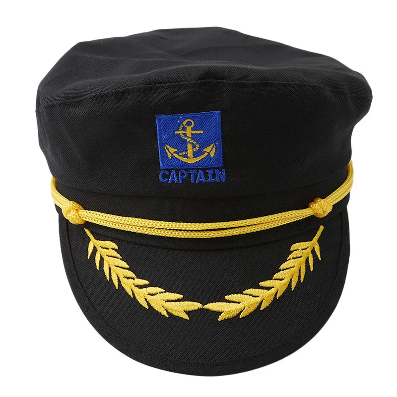 1PC2019 The Latest Navy Marine Yacht Boat Ship Sailors Navy Captain Military Cap Adult Unisex Fancy Dress Supplies
