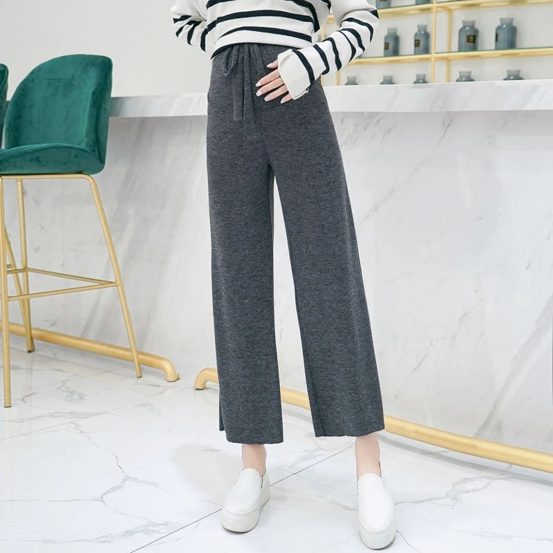 New spring and autumn wide-leg pants tide mom fashion wear straight loose pregnant women pants stomach lift pants