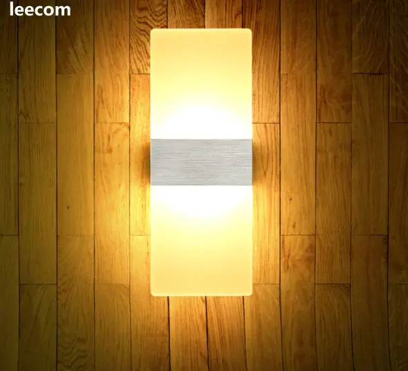 

4pcs/lot 6w Led Acrylic Wall Lamp Ac85-265v Wall Mounted Sconce Lights Lamp Decorative Living Room Bedroom Corridor Wall Lights