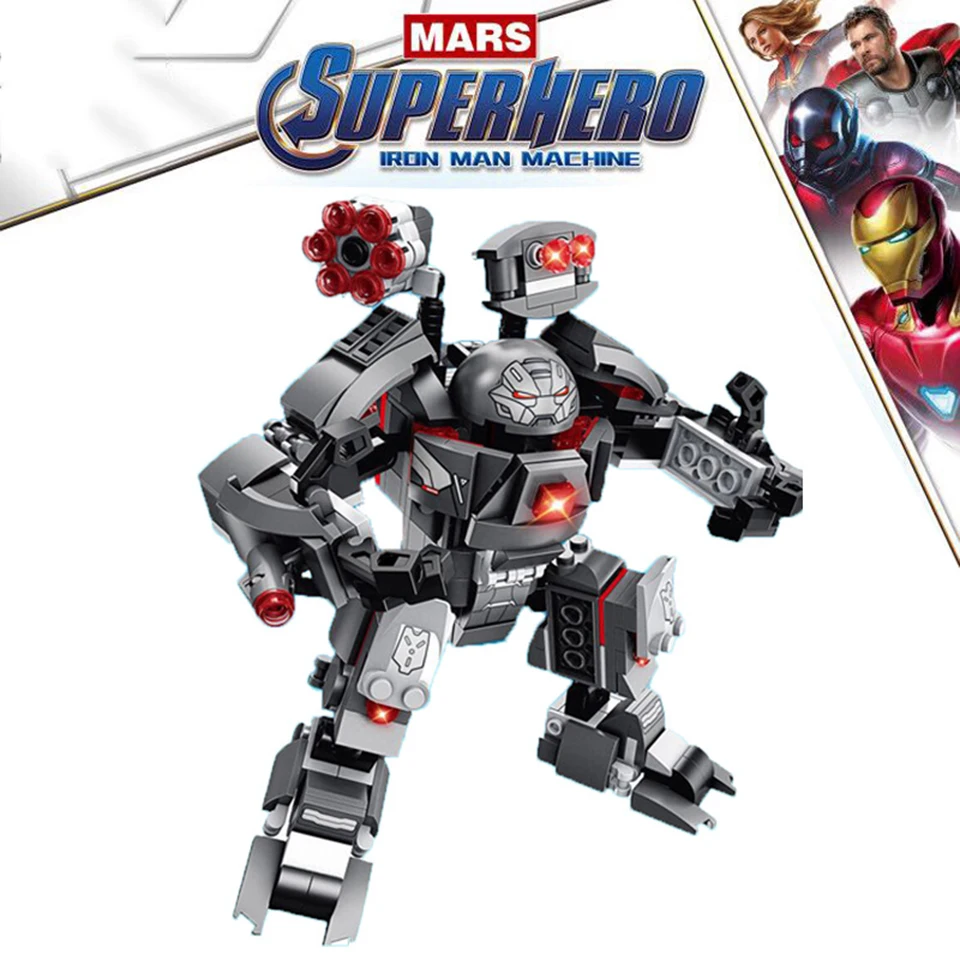 

Legoing 12 In 1 Avengers Iron Man Anti-Hulk Mech Assembling Model Buildig Blocks Children's Toys