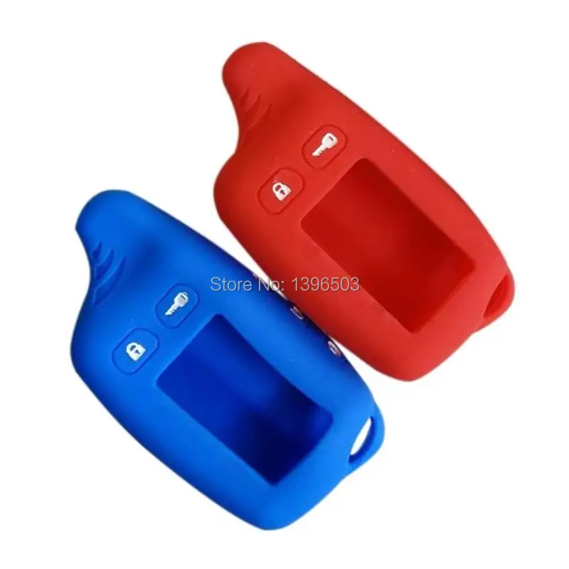 2-way TW 9010 LCD Remote Control Keychain + Silicone Case for TW9010 two way car alarm system Tomahawk TW-9010 Key Chain Fob