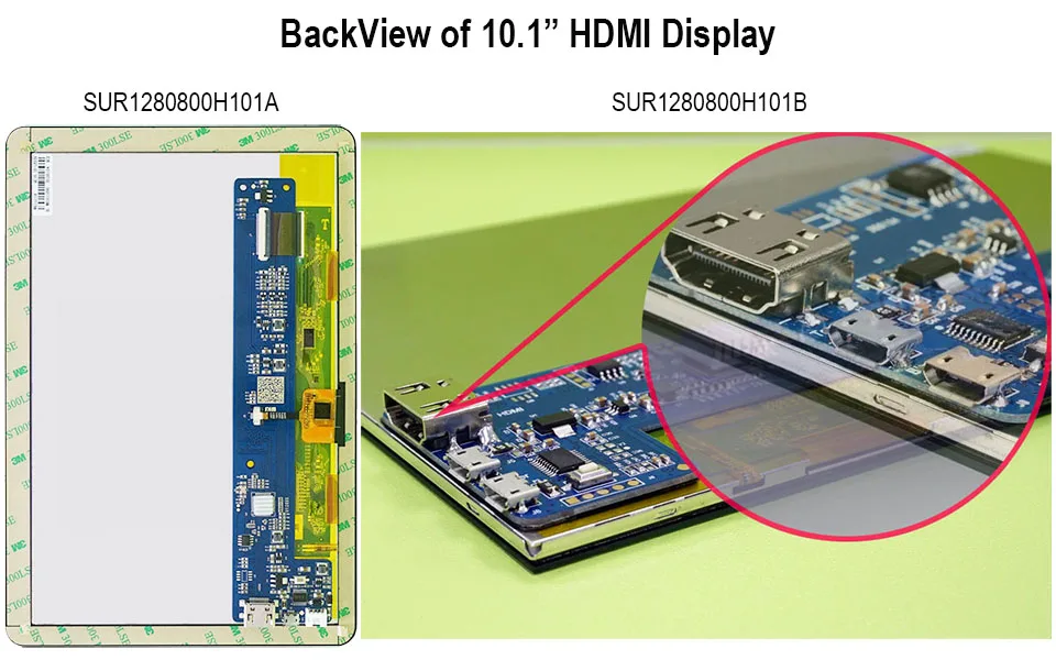 10," 10,1 дюймов 1024*600 1280*800 HDMI ЖК-модуль дисплей монитор ips экран с USB емкостной сенсорной панелью для Raspberry Pi