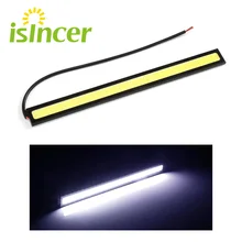 1PIC 17 см COB светодиодный DRL для вождения дневные ходовые огни полоса 12 В COB светодиодный панель DRL Алюминиевые полосы панели автомобиля рабочие огни