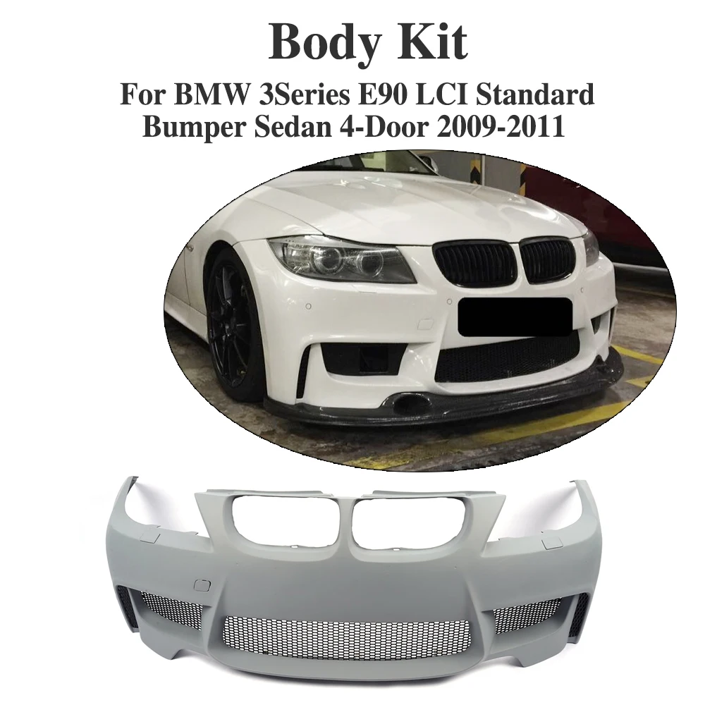 Передняя набор для бампера, кузова с юбка переднего бампера из углеродного волокна спойлер, диффузор для BMW E90 стандарт Седан 4 двери 05-11 серый из искусственной кожи