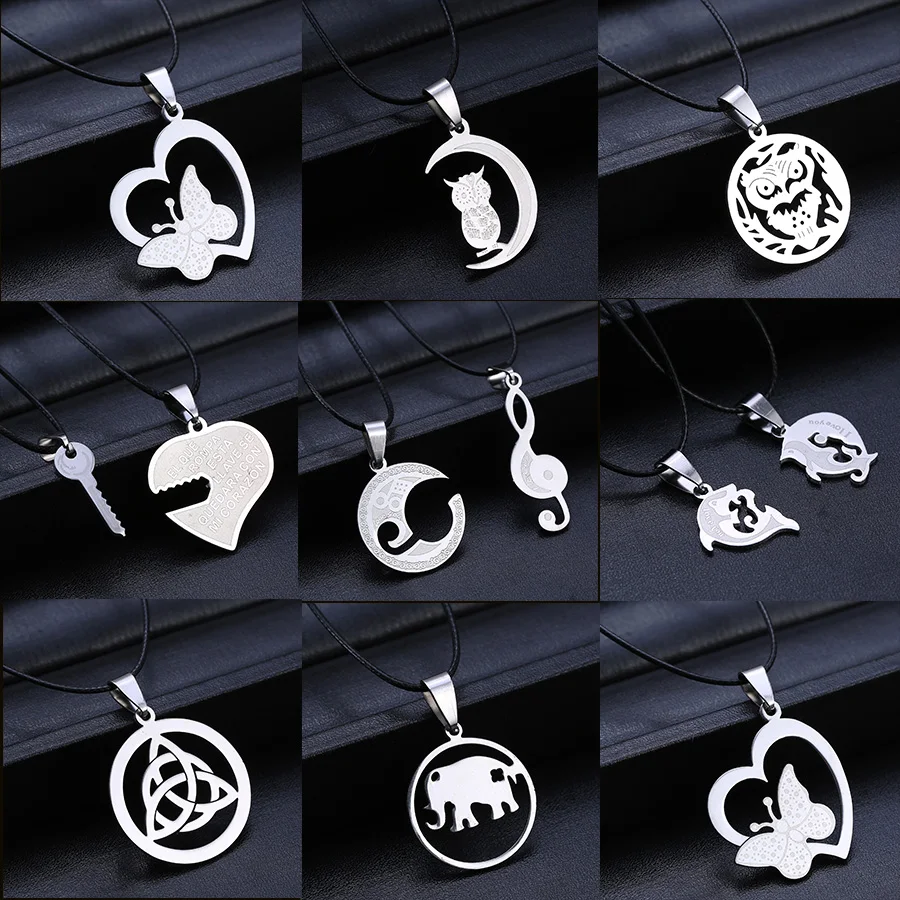 

Jewelry Pendant 316L Stainless Steel Necklaces Cross Animal Silver Pendants Necklace For Men Women Chain Choker Eleggant Gifts