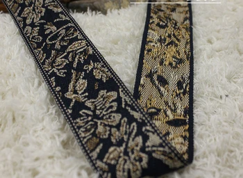

Exquisite retro gold thread pattern 1-1/4"30MM 10YD Woven Jacquard Ribbon National Embroidery Ribbon DIY handmade accessories