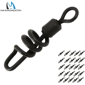 

Maximumcatch 25pc/lot Corkscre Swivel 4# Snap Connector for Lure Rigs Hooks Sinkers Soft Baits Terminal Fishing Tackle