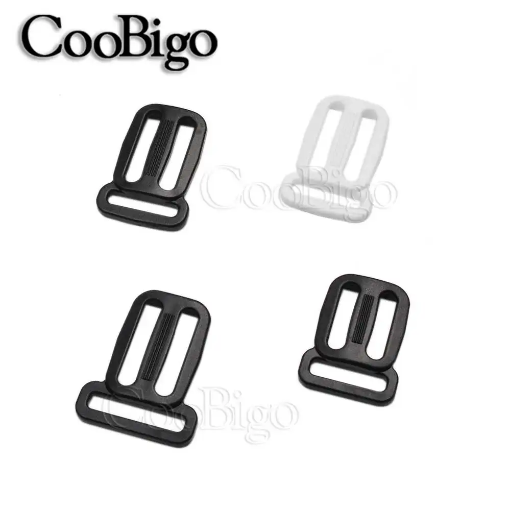 

100pcs Multi-Function Plastic Multi Size Tri-Glide Adjust Slider Buckles For Dog Collar Harness Backpack Straps Belt Parts