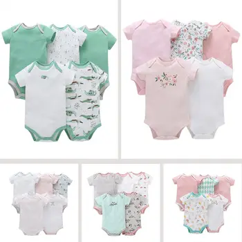 

2018 New Cartoon Baby Boys and Girls clothes infant clothing boys ,Bebes baby layette Clothing Sets 5pcs short sleeved