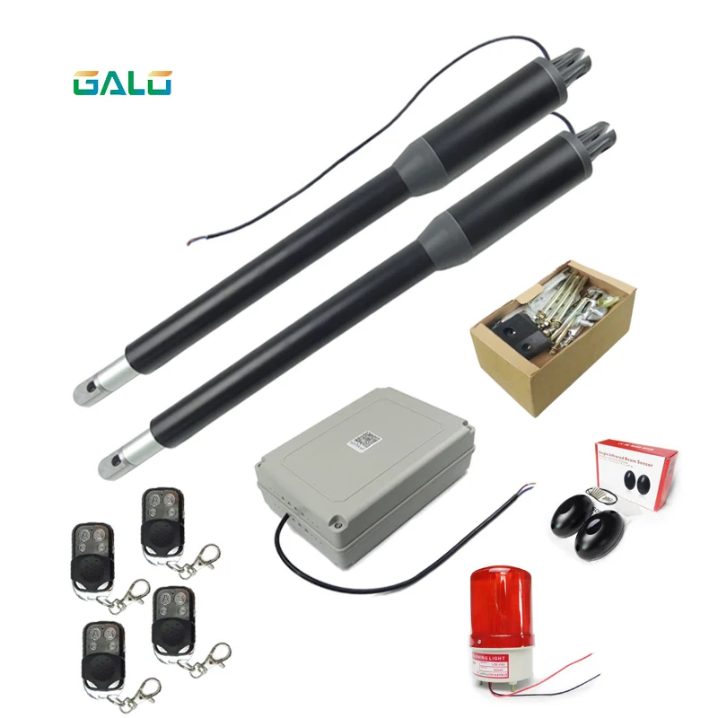 

gate opener dual automatic swing gate opener (photocell sensor ,4pcs remote controls ,RTU5024 and warning lamp Optional )