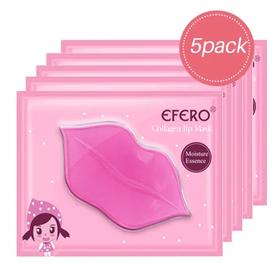 Style 7 Efero Кристалл Коллаген маска для губ подушечки питательные морщинки ремонт губы пухлые Enhancer эссенция увлажняющие накладки для губ Уход за кожей - Цвет: Style 7