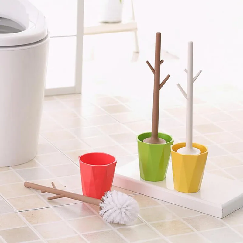 

Creative Branch Design PP Toilet Brush with Funny Base Household Cleaning Tool WC Bathroom Cleaning Tool
