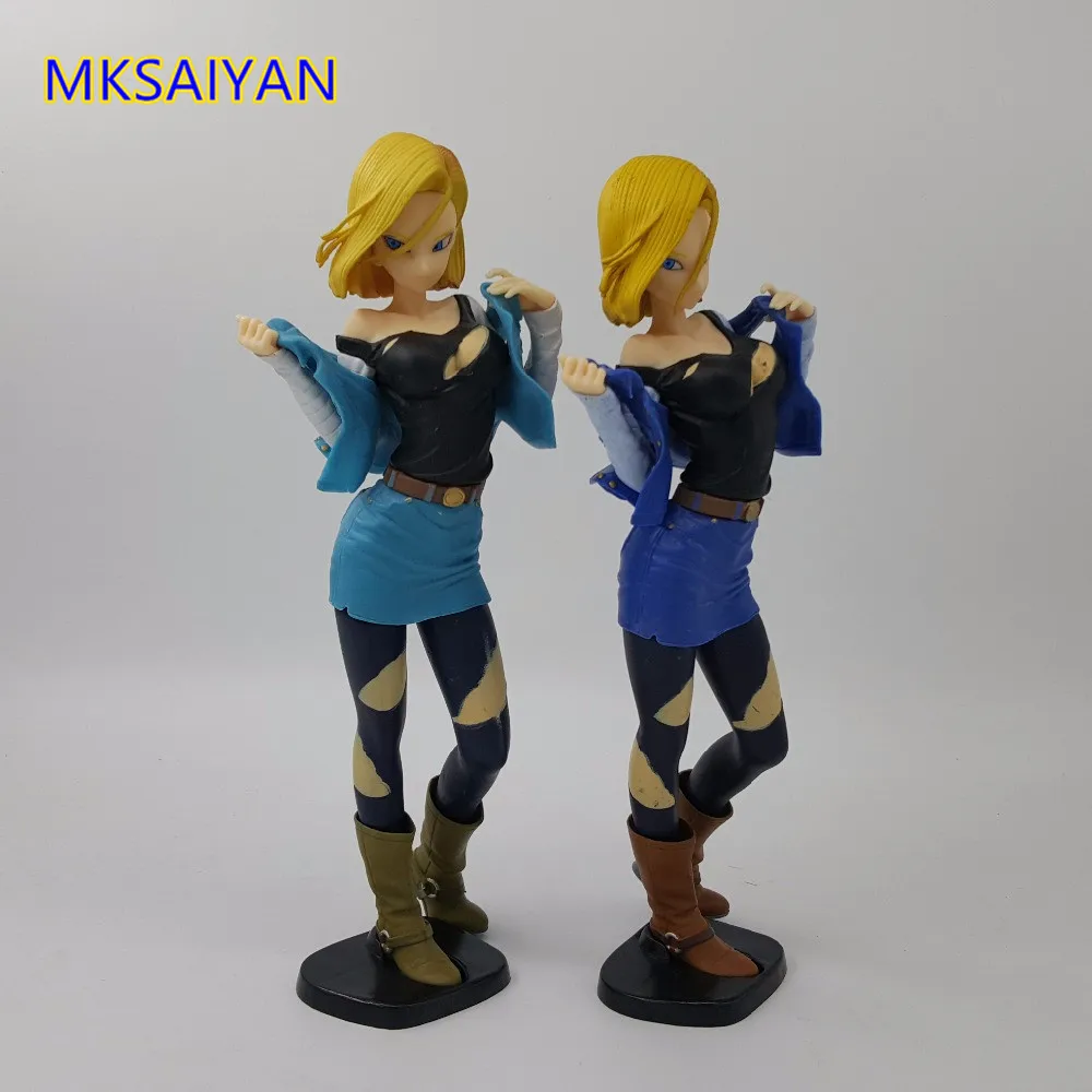 Dragon Ball Z Аниме Рисунок Android 18 блеск и модная игрушечных пластиковых экшн фигурок