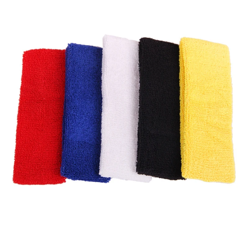 شعر الرأس عرق الجبين sweatbands تيري قماش القطن مطاطا الفرقة اليوغا اللياقة البدنية الصالة الرياضية الرياضة في الهواء الطلق مباريات كرة التنس عق...