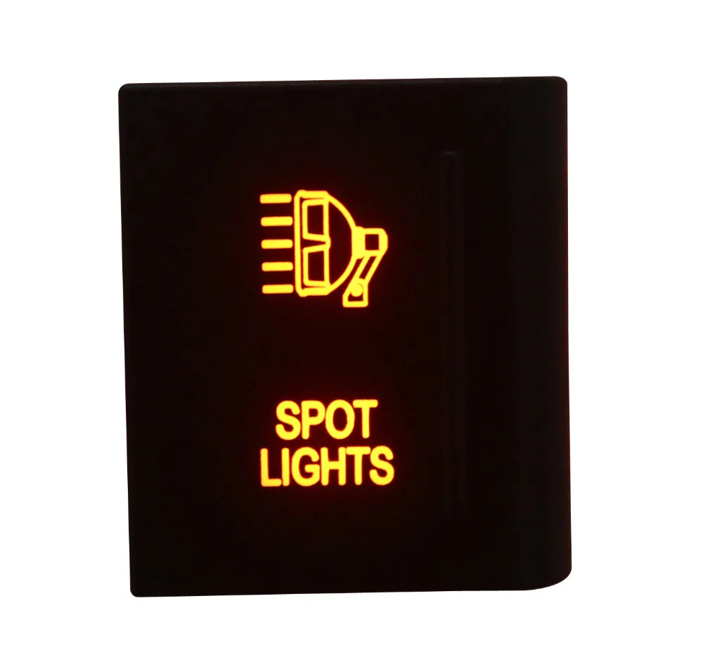 12V 3A ON OFF SPOT LIGHTS Push Dash Button Switch Orange for VW
