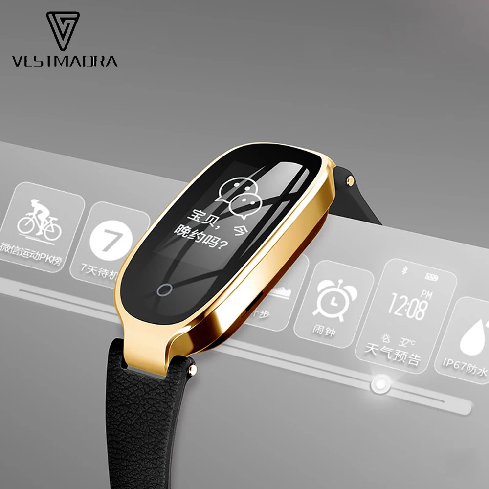 

VESTMADRA Smart Watch Waterproof Women Ladies Heart Rate Monitor Smartwatch Relogio Inteligente Sleep Tracker for IOS Android