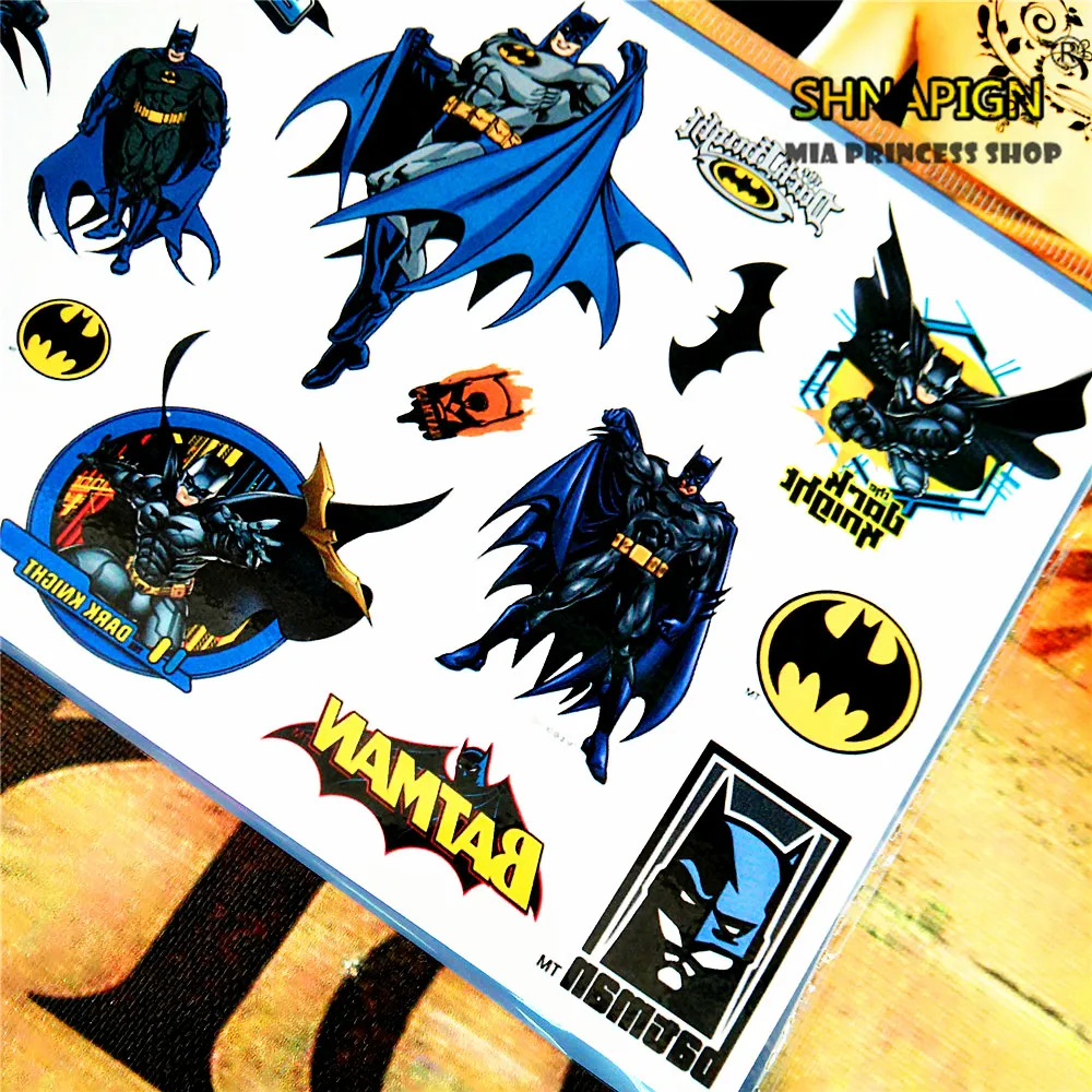 SHNAPIGN Dark Knight Batmen Детские временные тату боди арт флэш наклейки для 17*10 см