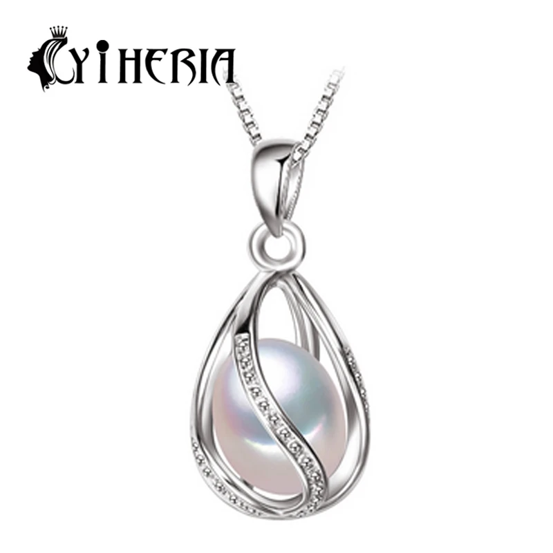 CYTHERIA Pearl Jewelry 100 natural Pearl Pendant Necklace fashion style Natural Freshwater Pearl Silver Necklace Pendant