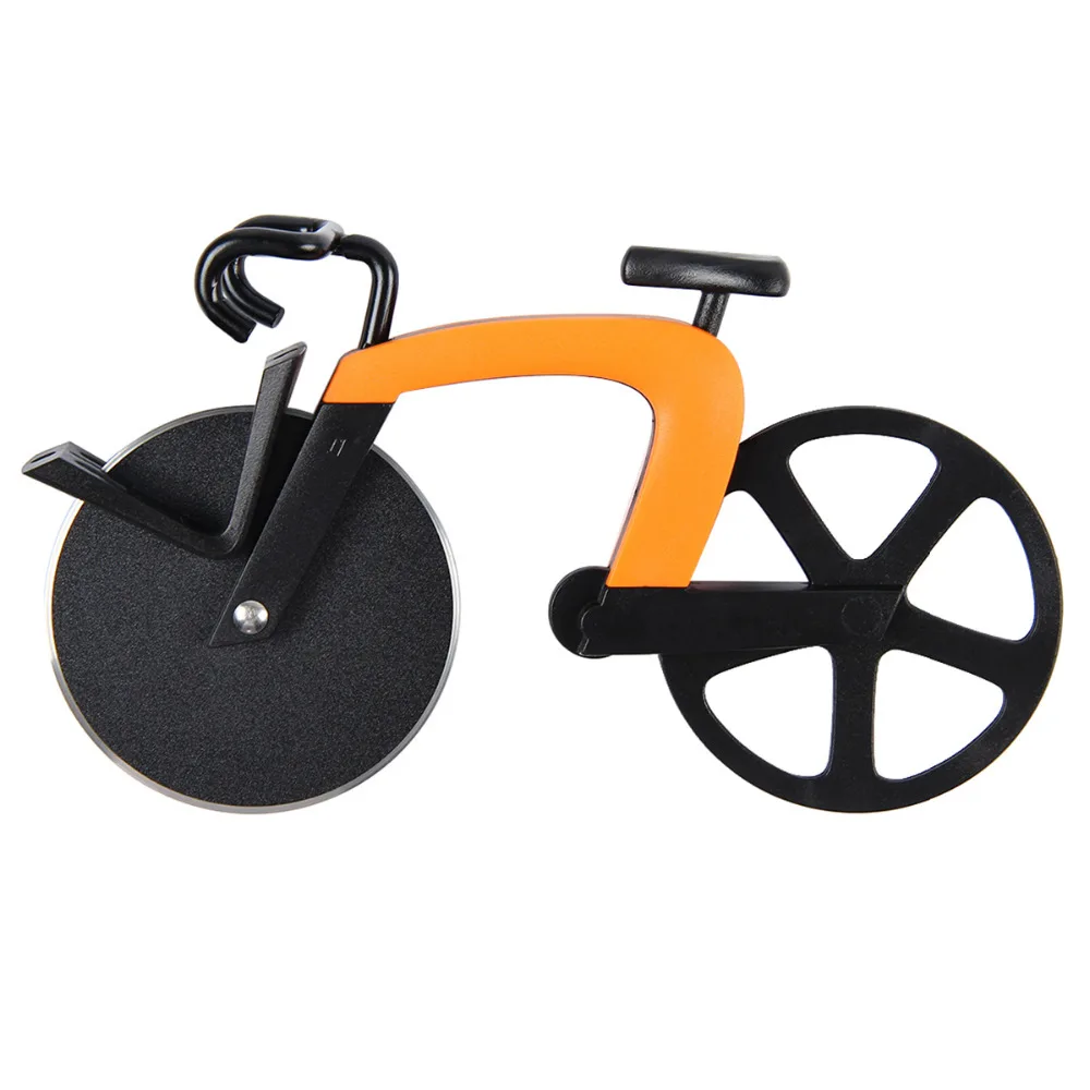 Stainless Steel Baking Bicycle Pizza Cutter Round Wheel Roller Cutter Bike Pizza Kitchen Tools Nonstick Knife For