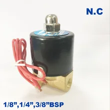 2 варианта 2 w медные катушки воды электромагнитный клапан 1/8 1/4 3/8 дюймов 220V AC нормально закрытый 2W025-06/08 2W040-10 провода ведущий типа