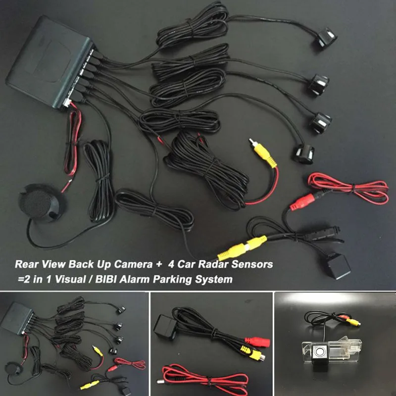 

Car Parking Radar Sensors + Car Rear View Camera = 2 in 1 Visual / BIBI Alarm Parking System For Nissan Terrano R52 2012~2015