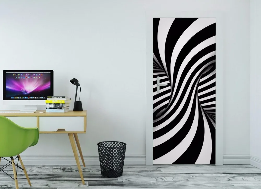 door-stickers-office-teenager-s-room-virtual-category-black-and-white-abstract