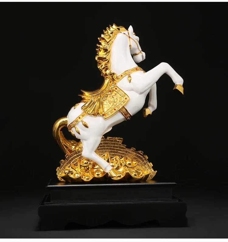 Большой# Дом Офис компания зал Лобби талисман бизнес-успех Рисование деньги Gook удача лошадь талисман денежный статуя