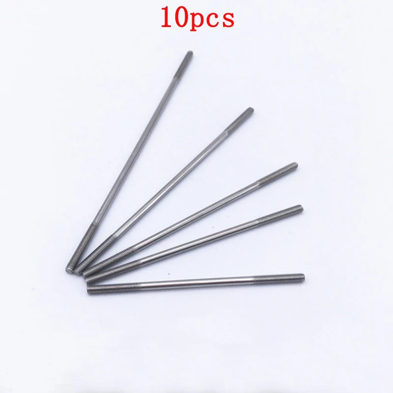 

10pcs M3/M4 Stainless Steel Metal Ball Head Pull Rod CW CCW Ball Head Connecting Push Rods Double End Thread Linkage Tie Rod