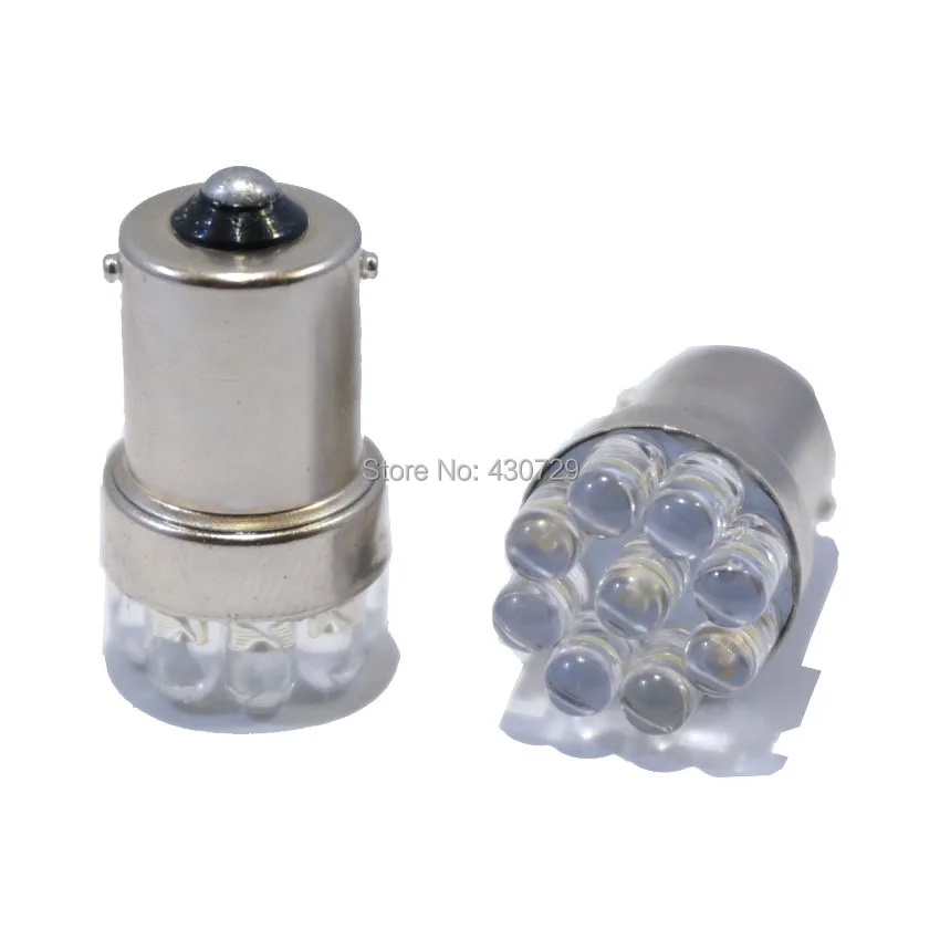 

4 pcs/lot Wholesale Car Bulb Lamp 1156 382 BA15S P21W 9 LED Light White Red Yellow Tail Brake Lights