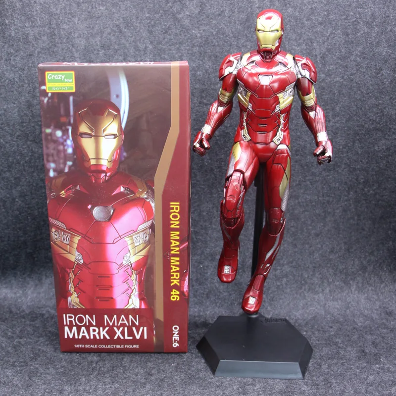 Crazy Toys Iron Man Mark XLVI Action Figure 1/6 scale painted Figure IronMan Mk46 Marvel PVC Action Figures Toy Brinquedos