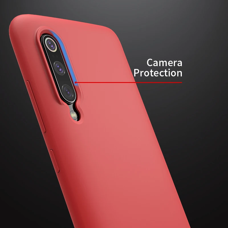 Nillkin for xiaomi mi 9 case Liquid Silicone Smooth Protective Back Cover for xiaomi mi9 case Mi 9 explore global case 6.39''