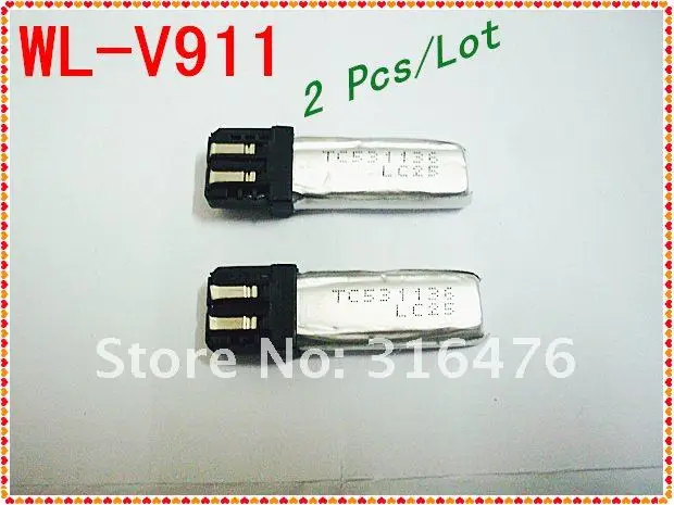 

DRONE 2Pcs/Lot V911-19 3.7V Li-Poly battery for WL V911 RC Helicopter Gyro for wholesale + Free shipping