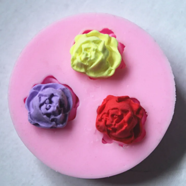 

Mini 3D series * Bud roses sugar cake mold chocolate mold FM028