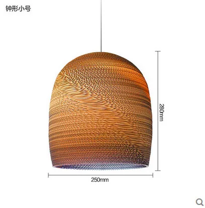 Промышленная бумага кулон соты огни винтажный креативный картон Ресторан Бар подвесной светильник - Цвет корпуса: H model