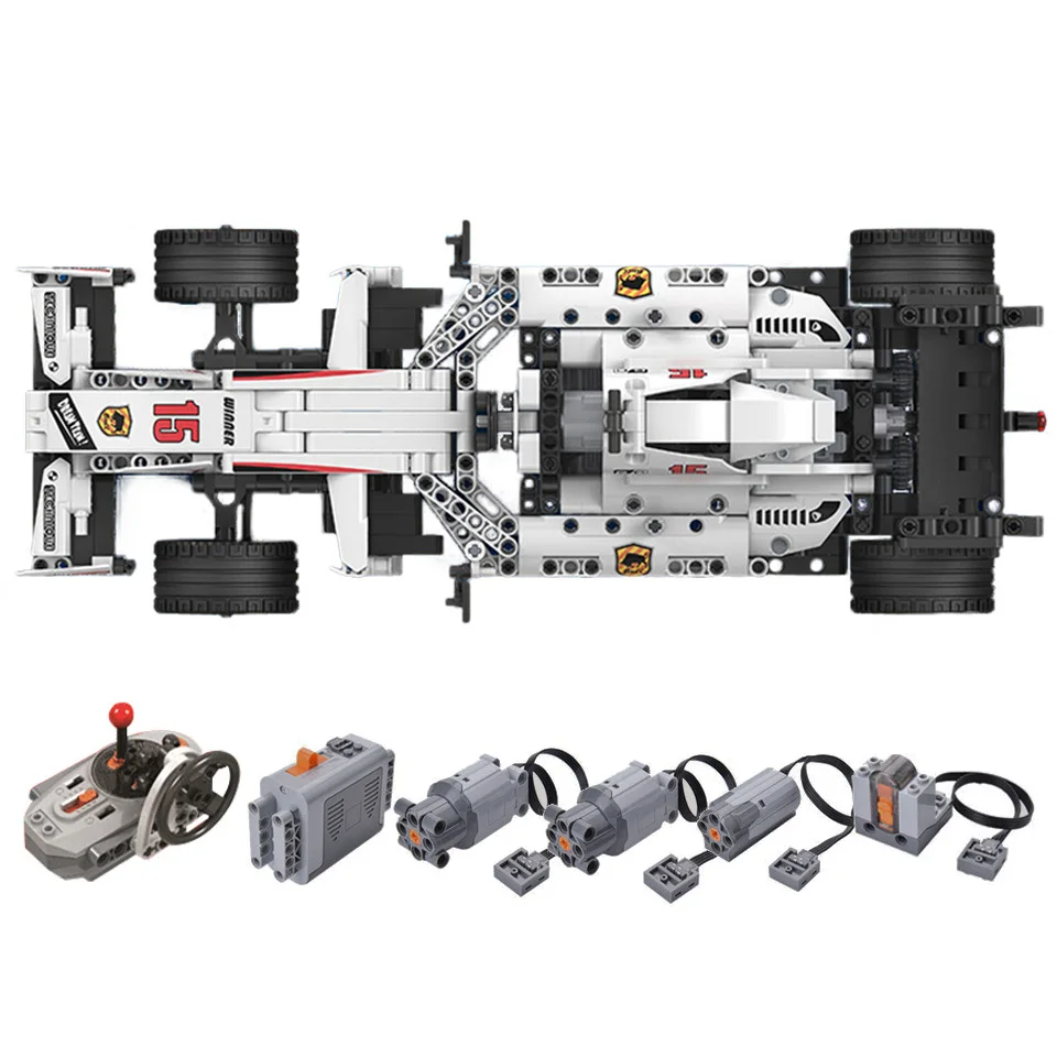 

RC F1 Racing Car Compatible Legoing Technic Truck Model Building Blocks Boys Birthday Gifts Remote Controrlled Toys For Children