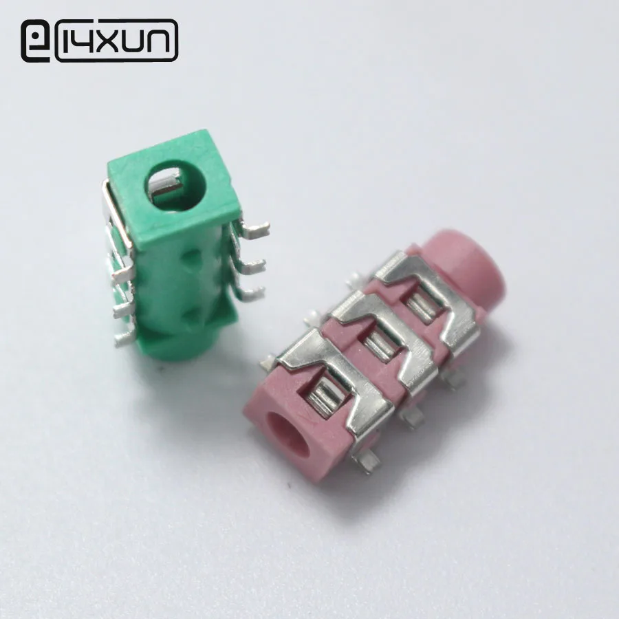 20 шт. PJ-313D 3 5 мм 6Pin аудио разъем jack SMD гарнитура/наушники стерео розовый зеленый |