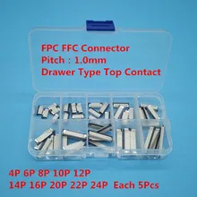 50 шт. FFC fpc-коннектор для подключения ЖК-дисплея к 1,0 мм 4/6/8/10/12/14/16/20 мм/22 мм/24 Pin Топ контакт плоский разъем кабеля Наборы торцевых головок