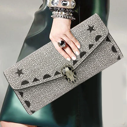 

Fashion Women Clutch Purse Genuine Leather Top Leather Magnetic Buckle Wallet Lady Party Shoulder Crossbody Messenger Modern Bag