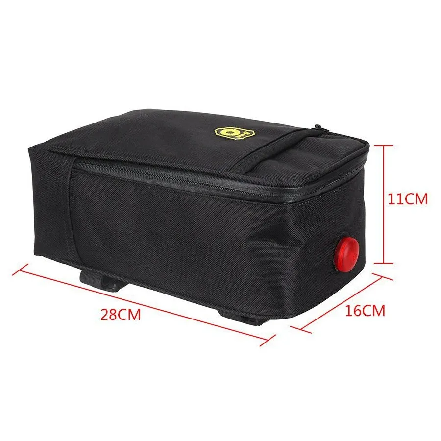 Discount B-SOUL Outdoor Sport Waterproof Bicycle Trunk Bag Pannier Saddle Bag Luggage Carrying Bag with Back Light Bicycle Bag Luggage 2