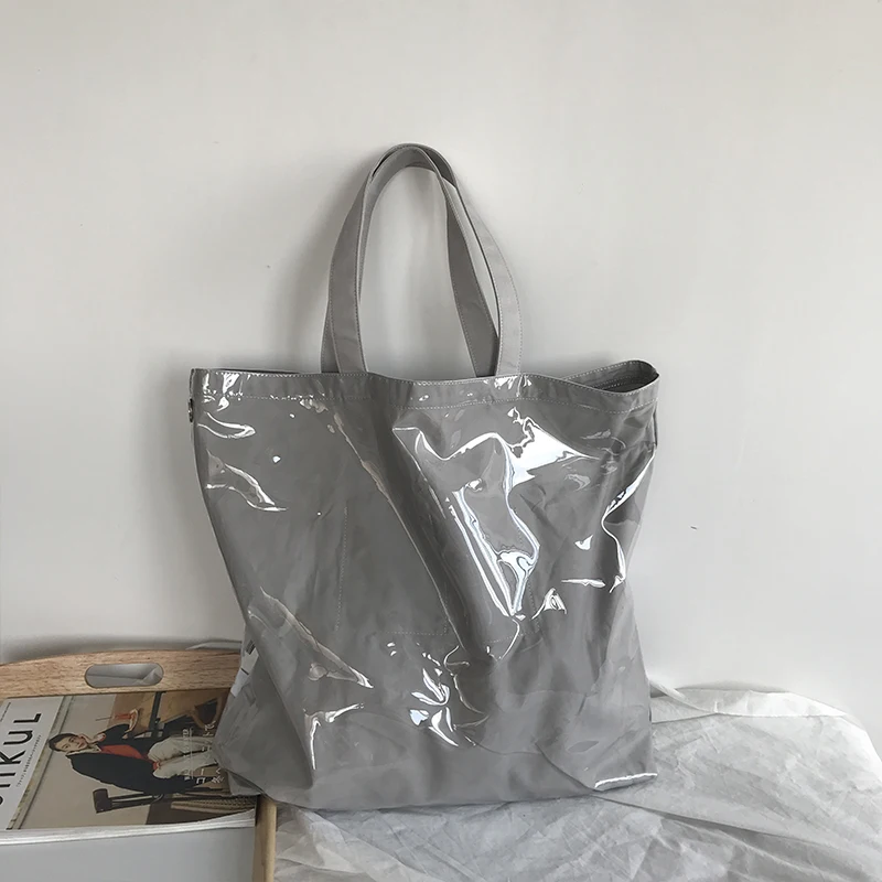 cdg transparent pvc tote bag