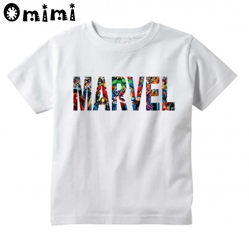 Детский мультяшный супергерой, дизайнерская футболка Топы с короткими рукавами и принтом супергероя для мальчиков и девочек, милая детская футболка ooo6011 - Цвет: oHKP6011F