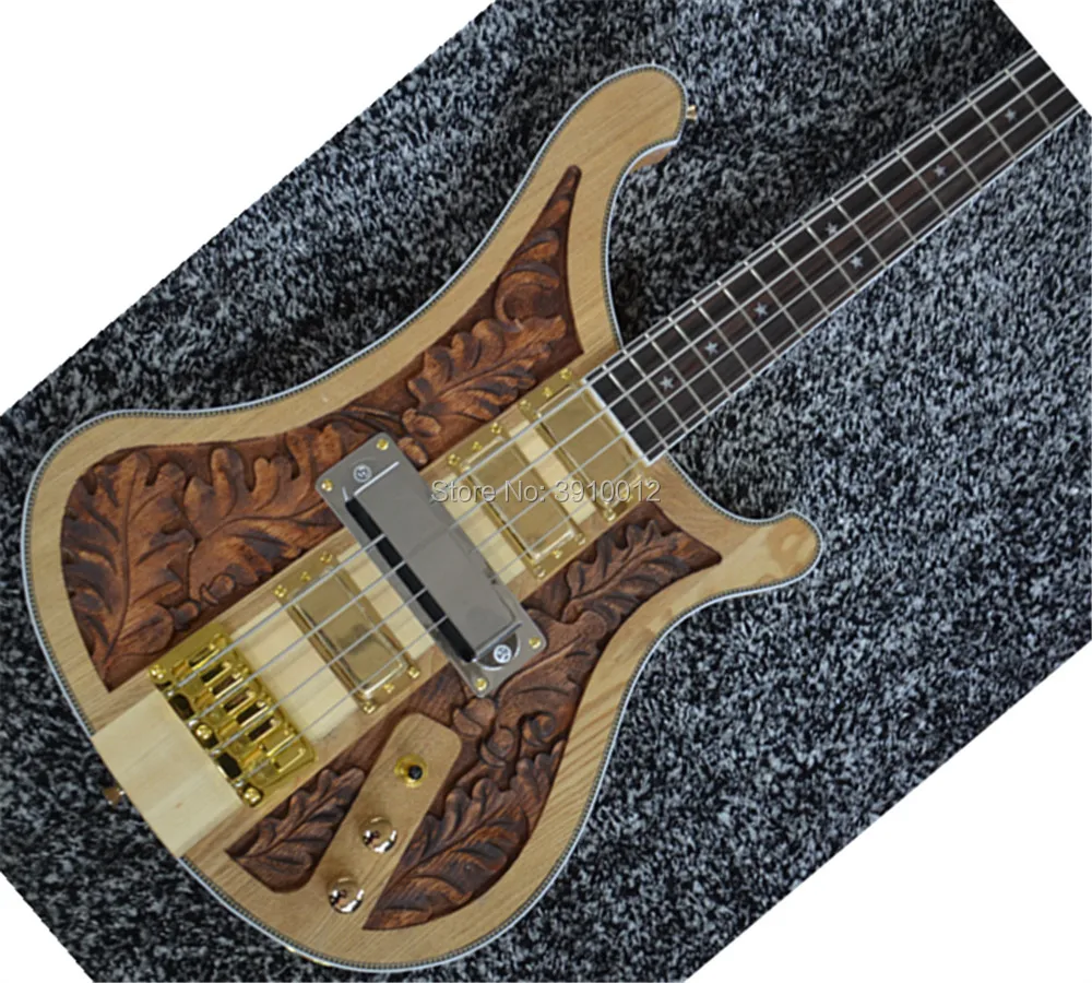 Custom Top quality Wood carving Ricken 4003 fireglo bass guitar 4 strings electric bass guitar Custom Top quality Wood carving Ricken 4003 fireglo bass guitar 4 strings electric bass guitar